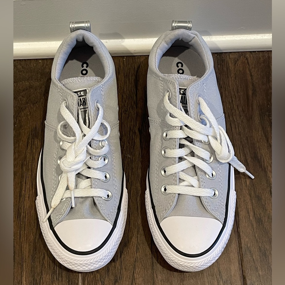 Gray/Silver women’s converse - size 8
